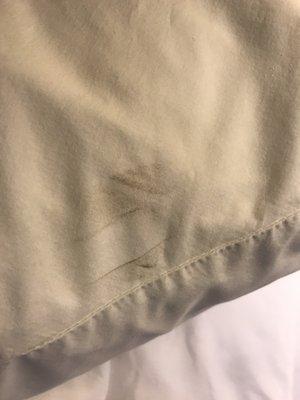 Stains on pillows