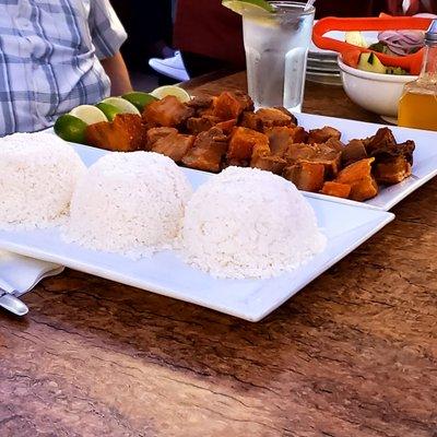 Chicharron with rice