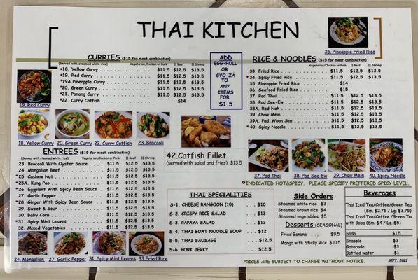 10/15/23 Menu & Prices