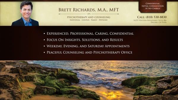 I'm A Counselor, Therapist, Psychotherapist For Individuals, Couples, Family - Encino, San Fernando Valley - Call (818) 530-8830