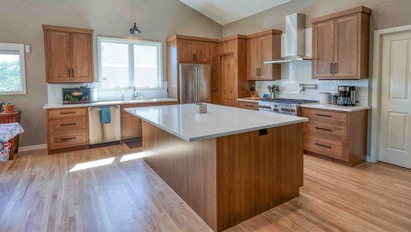 Kitchen Remodel, Cabinets, Countertops, New Larger Window, Flooring, Custom Built-in Pantry, Appliances Middleton, WI