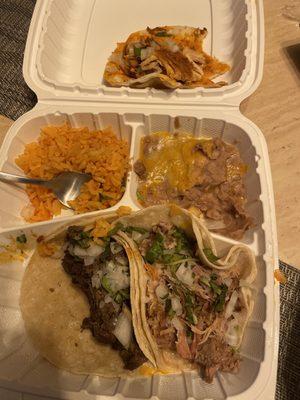 The three taco plate