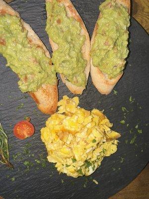 Avocado toast with eggs