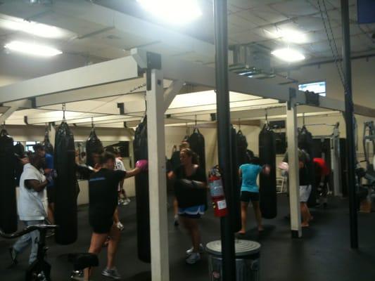 Cardio group boxing class