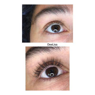 Look at the before and after - lash lift & tints are transforming