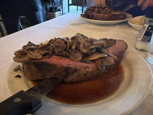 20 oz. Prime Rib w/ mushrooms