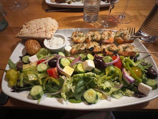 Shrimp Souvlaki Platter