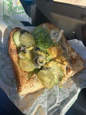 This was my sandwich before Tiffany fixed it. Thank you!