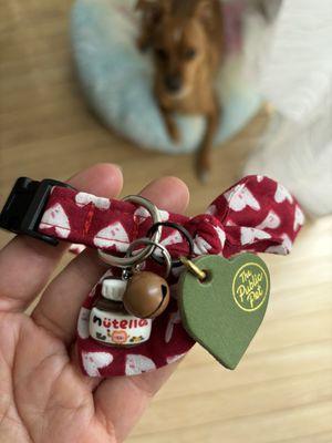 Nutella and green leather tag for nutmeg