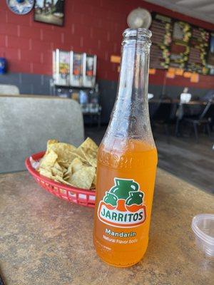 Complimentary Chips; Jarritos