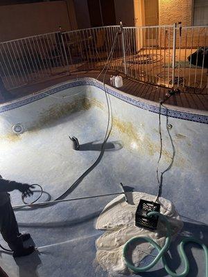 Unfortunately, they couldn't remove all the stains. I had a friend take care of my pool, another mistake