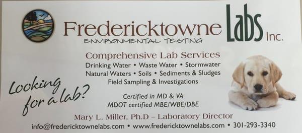 Looking for a Lab? 
What's in your Water?