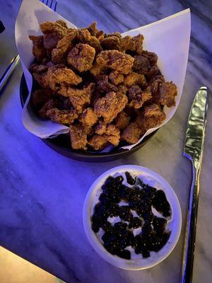 Chicken bites and Caviar