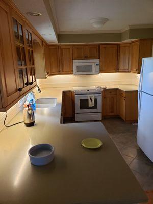 Even older kitchens can get new life with LED undercabinet lighting!