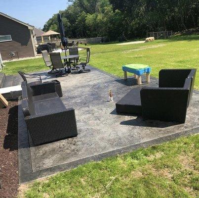 Transform your outdoor living area with Perfection Concrete Coatings' concrete patio services...