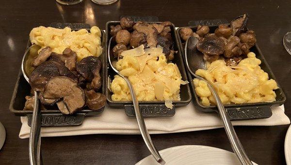 Sides- sautéed mushrooms and Mac n cheese