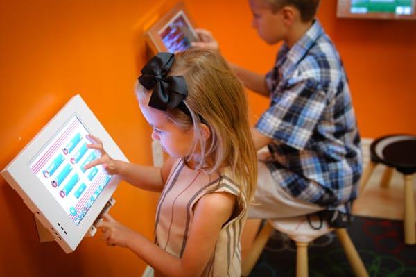 Lobby Ipads to keep siblings entertained