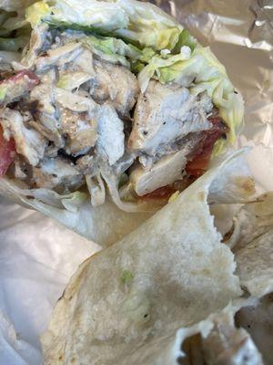 Chicken cheesesteak wrap