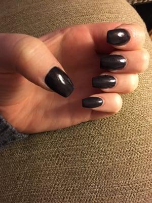 Coffin nails! Credit goes to blush nail bar :)