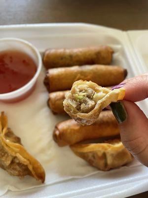 Egg rolls and pot stickers