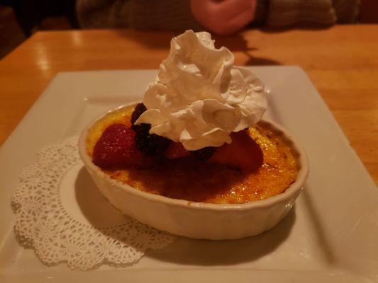 Creme brulee,  very good.