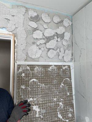 Tile falling off