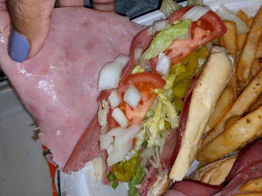 Italian sub with hots