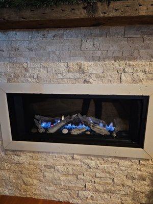 Valor Linear L1 fireplace with custom trim