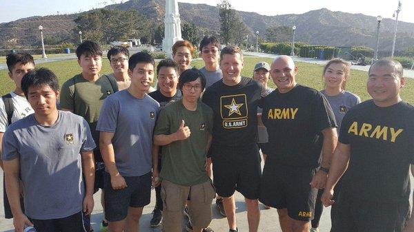 This photo is from our awesome hike up to Griffith Observatory with our Future Soldiers.