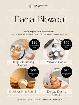 Get "glowing skin" for the holiday! Ends November 20th.