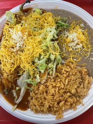 Chile relleno and Cheese Enchilada combo plate. Bomb!