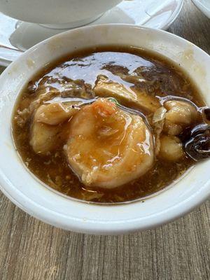 Shrimp in their Hot and Sour soup!. Wow!!