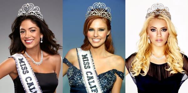 The Strength and Beauty of the Miss California USA Crown by INTA Gems worn by Nicole Johnson, Alyssa Campanella and Katie Blair