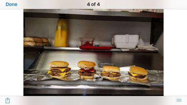 Line-Up of Burgers!