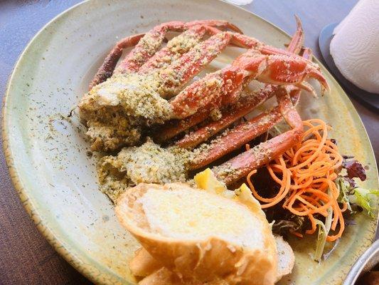 Charbroiled Crab Legs with Parmesan Cheese