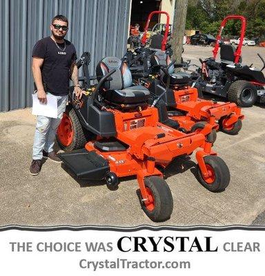 Congratulations to Troy Carver on the purchase of his Kubota 412-48!