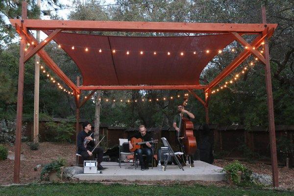 Stage in the venue rental garden