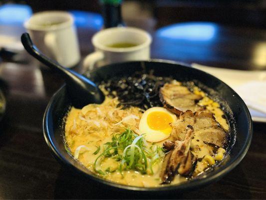 Tonkotsu Ramen with corn - good!