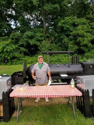 Steve Candiano, Pitmaster, smokin!