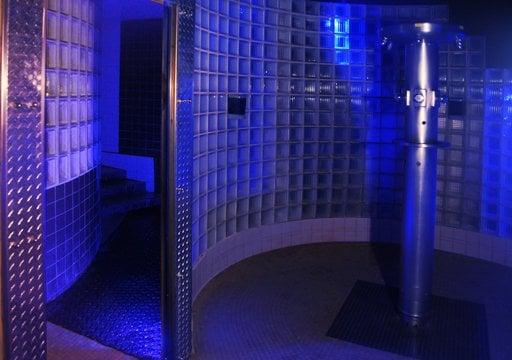 The steam room entrance at Steamworks Seattle