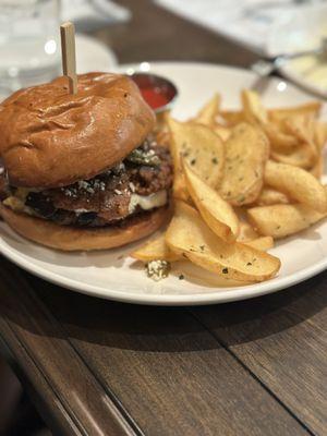 Green Chili Chorizo Burger