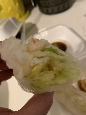 3. Two Garden Rolls - the lettuce wasn't fresh