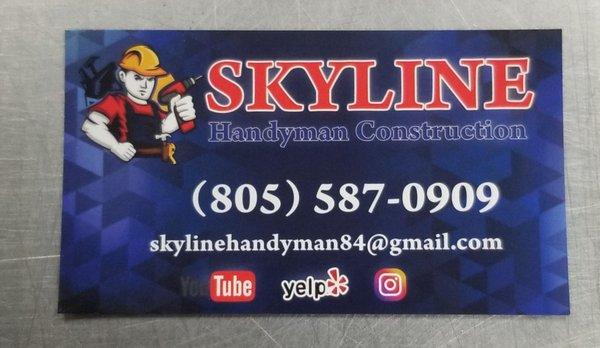 thanks skyline handyman they did an excellent job and gave me an excellent price I thank Raymond and Rigo