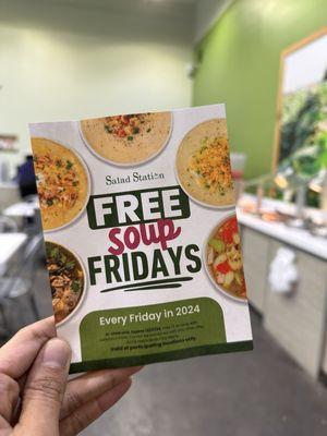 FREE SOUP FRIDAYS (at participating locations)