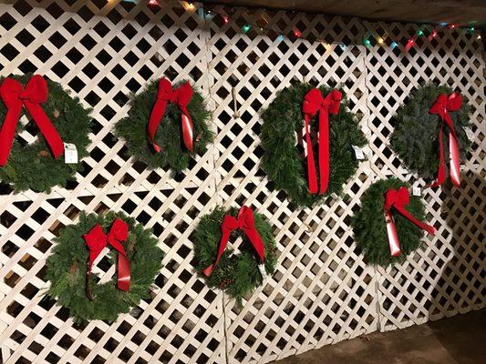 Wreaths available at Christmas time