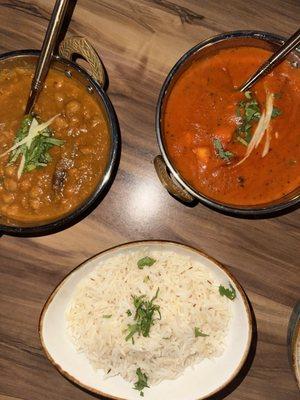 Channa Masala & Paneer Makhani