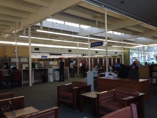 The reference desk area