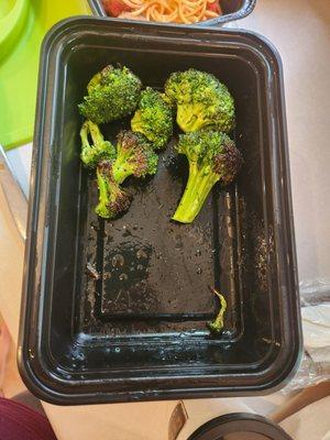 The laughably small portion of broccoli that comes as a side (for $5??)