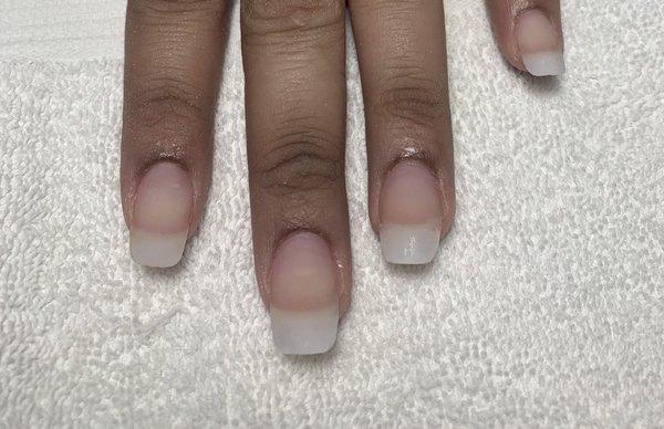 My thick "coffin" nails that I came in with