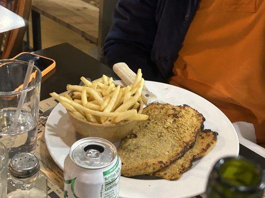 milanesa with friends fries